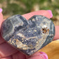 Purple Breccia Jasper Heart Carving: Grounding Meditation Crystal