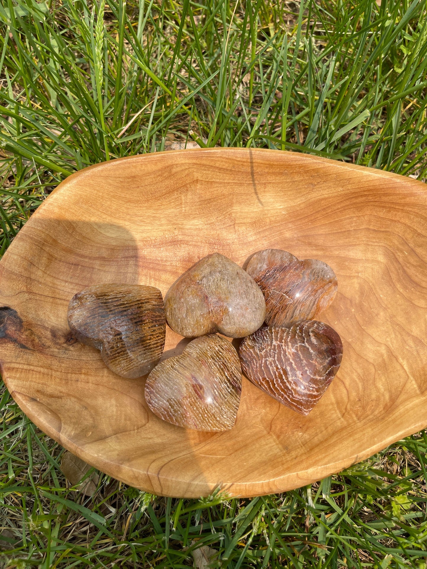 Lodolite Heart Palm Stone: Thousand Layer Garden Quartz Crystal