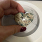1 Flower Rhyolite Heart Palm Stone