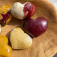 Mookaite Jasper Heart Palm Stone: Meditation Crystal Carving
