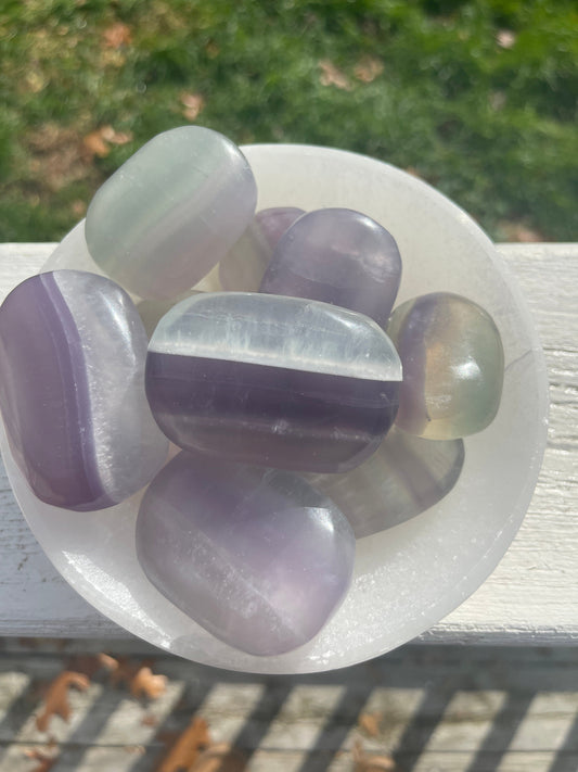1 Lavender Fluorite Palm Stone