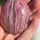 1 Rhodonite Palm Stone