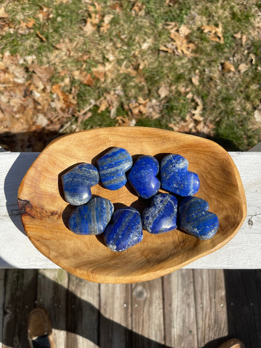 1 Lapis lazuli crystal heart carving