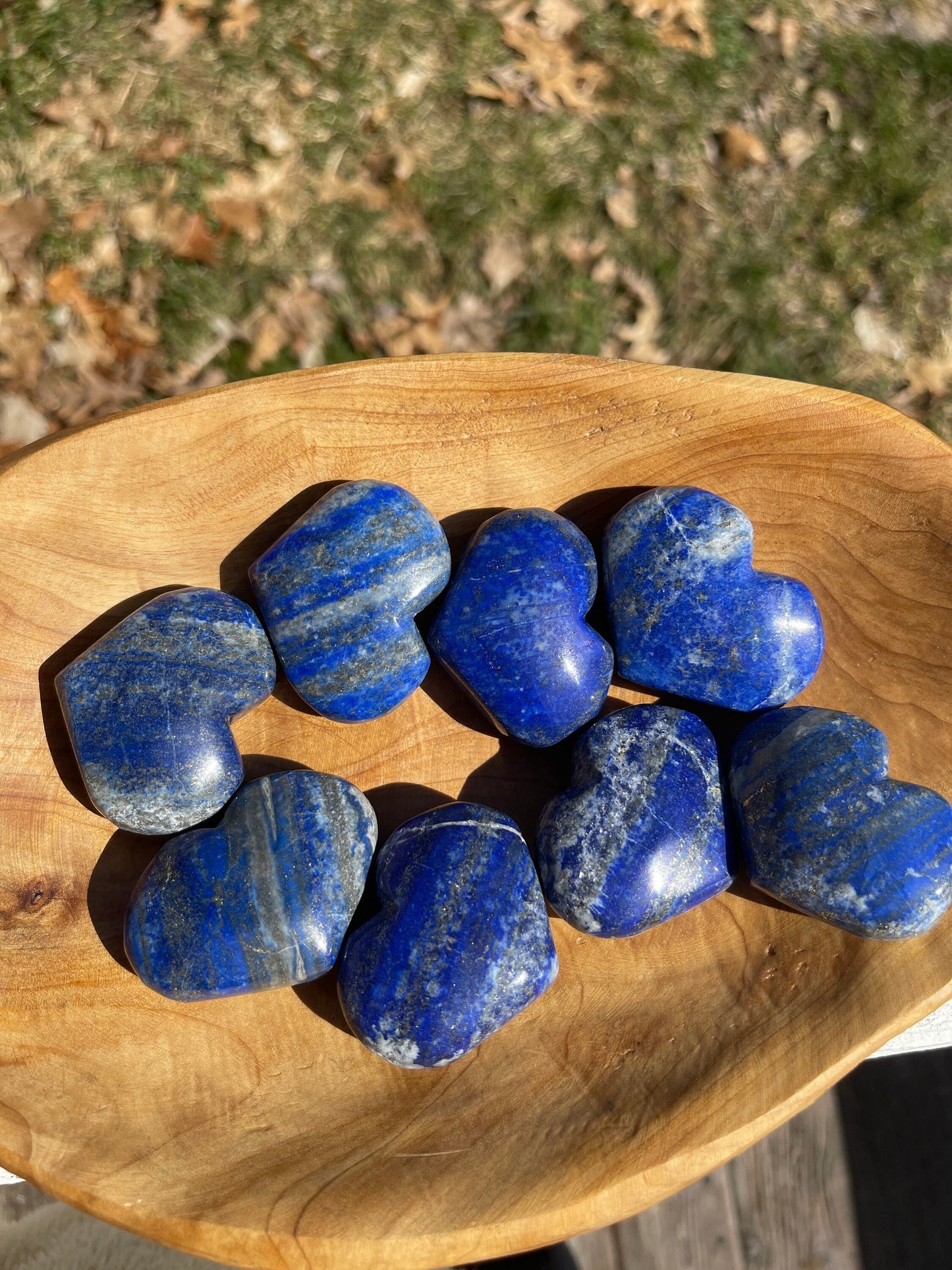 1 Lapis lazuli crystal heart carving