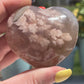 1 Flower agate heart palm stone