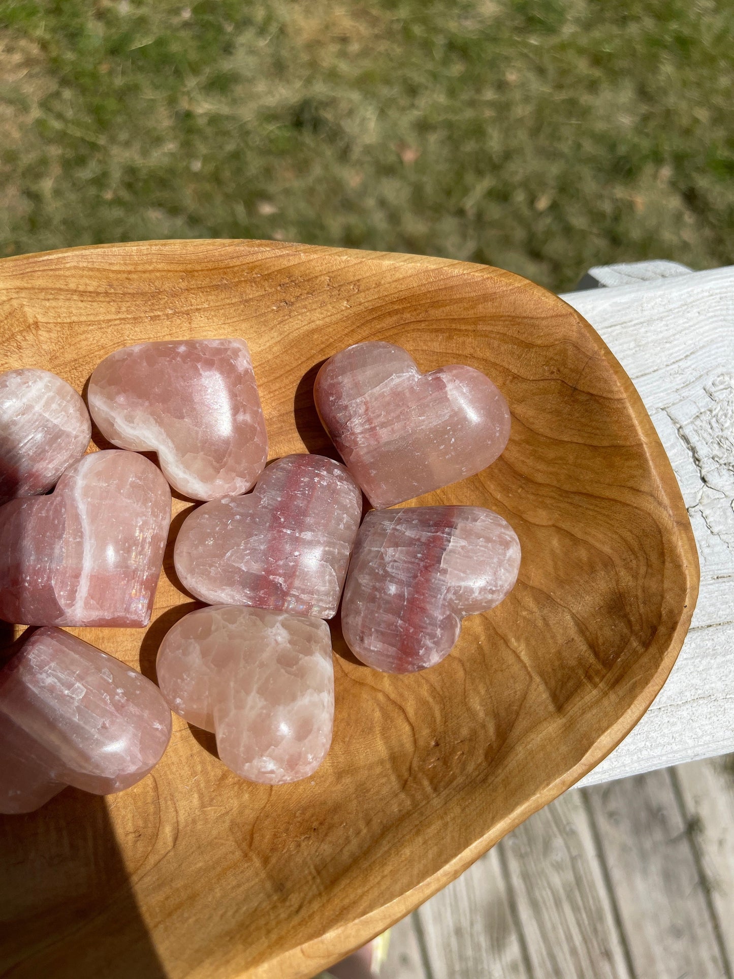 Rose Calcite Crystal Heart