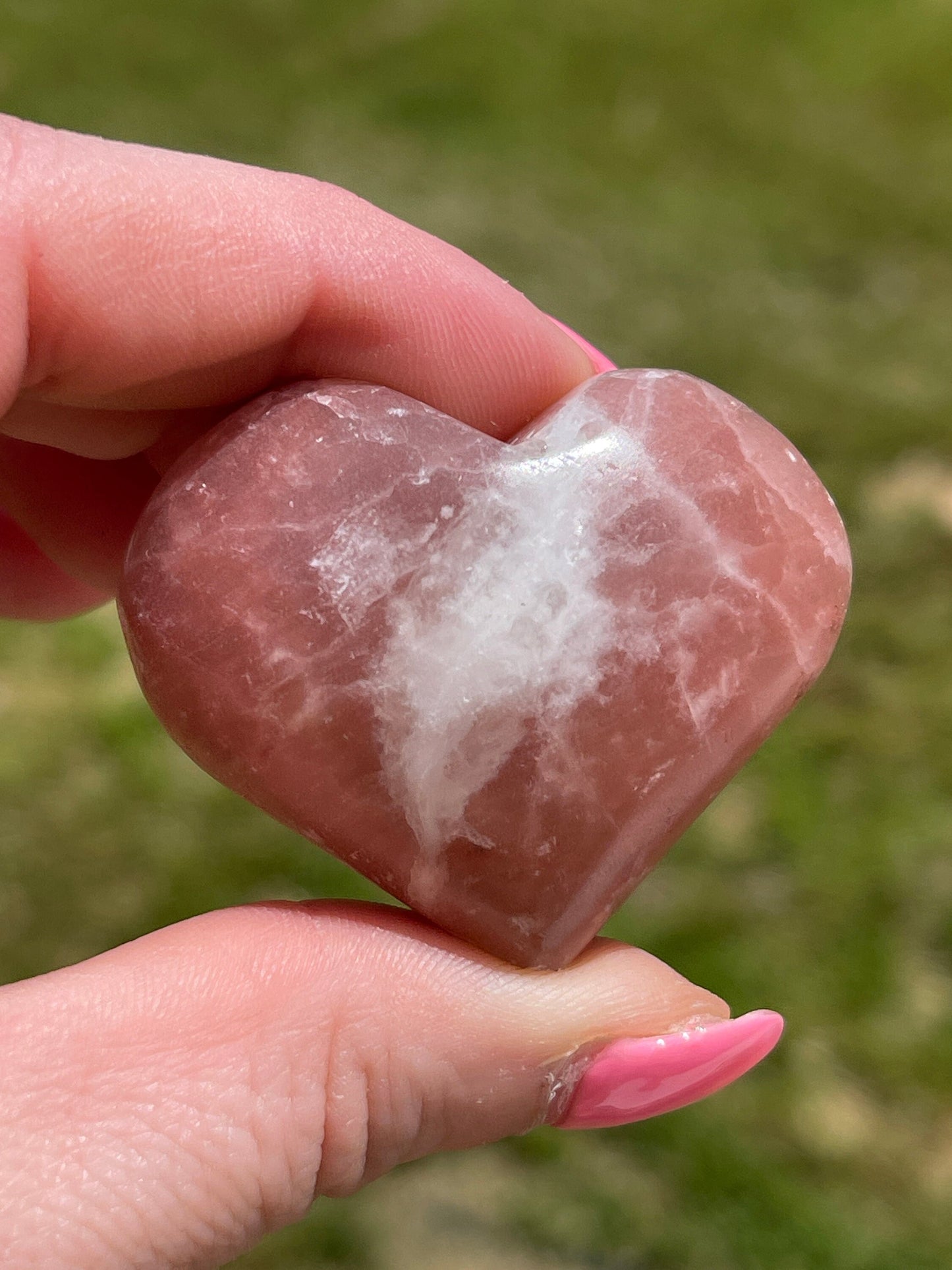 Rose Calcite Crystal Heart