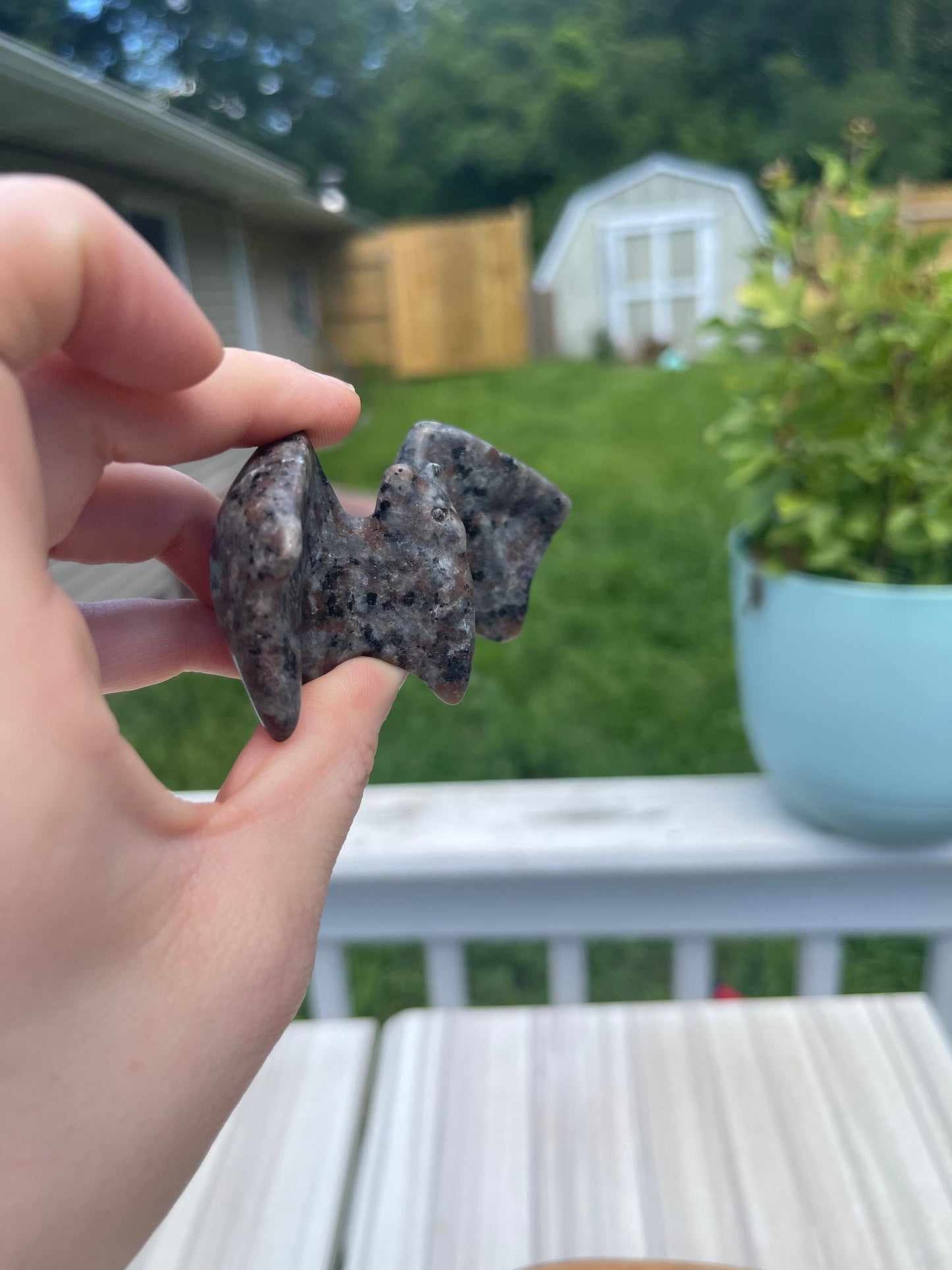 Yooperlite Crystal Bat Carving