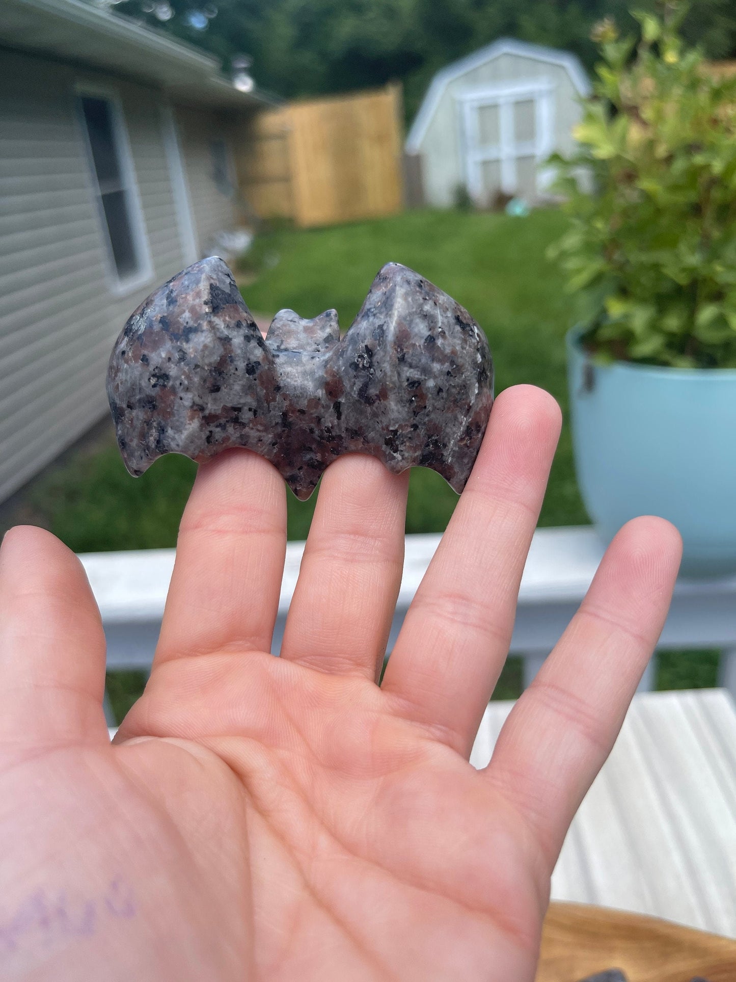 Yooperlite Crystal Bat Carving