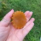1 Honey Calcite Sunflower Carving