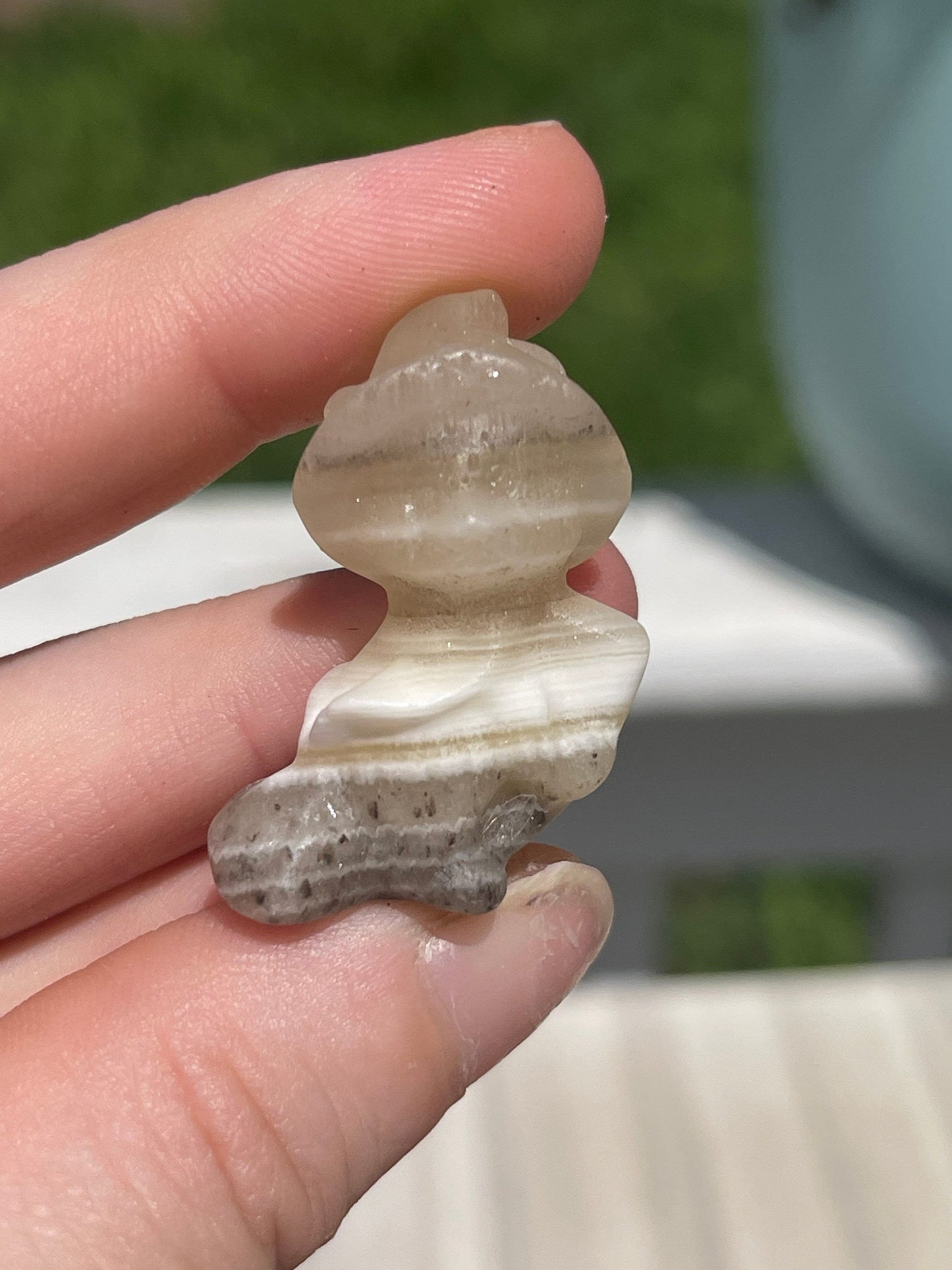 Mixed material mini witch cat carving