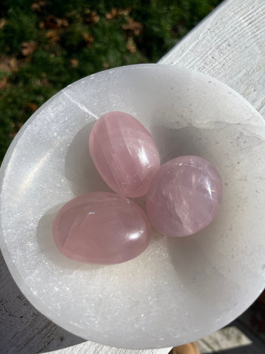 1 Rose Quartz Palm Stone