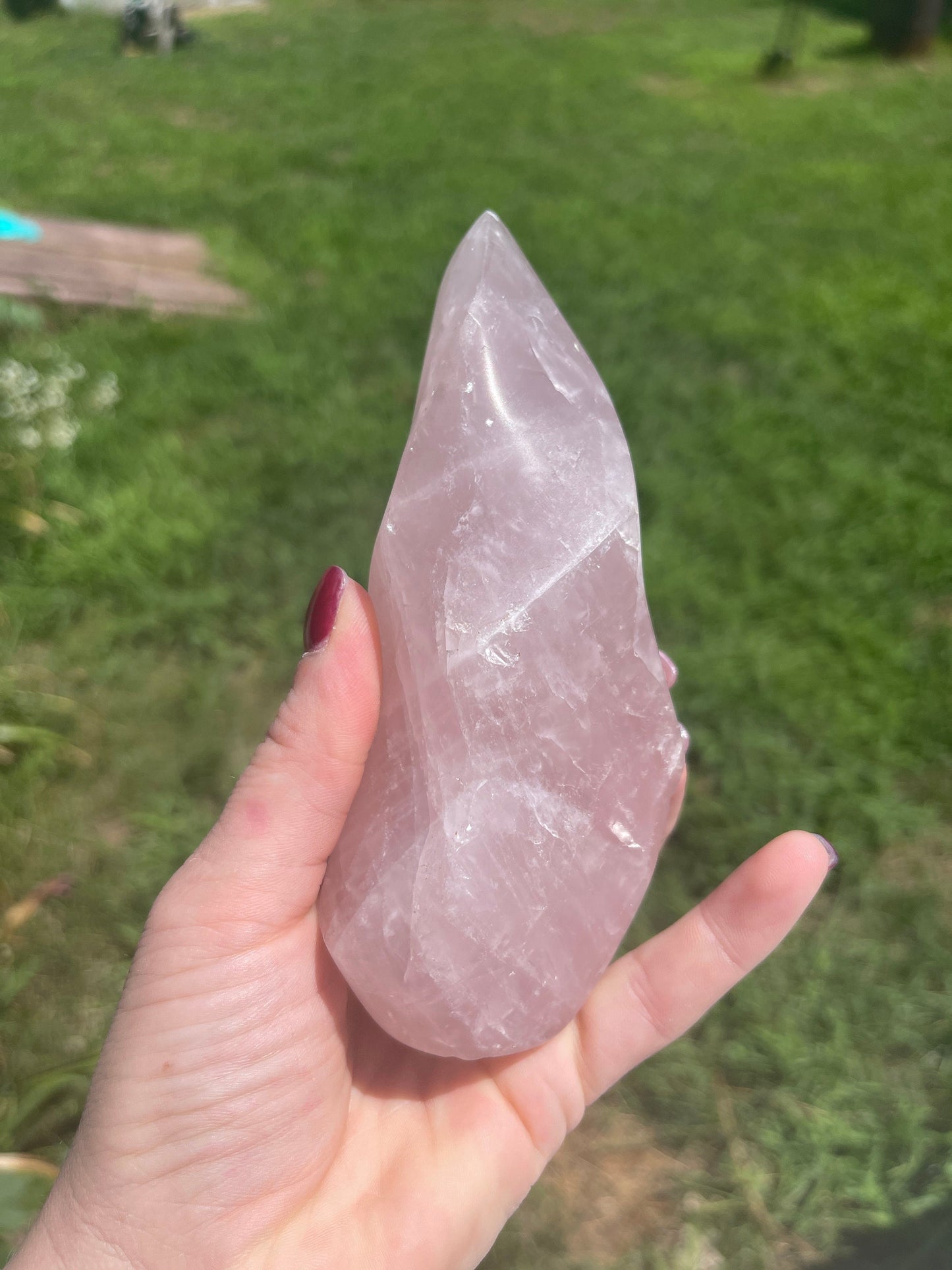 Rose quartz flame