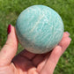 Amazonite Sphere: Green Microcline Feldspar Crystal
