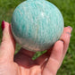 Amazonite Sphere: Green Microcline Feldspar Crystal
