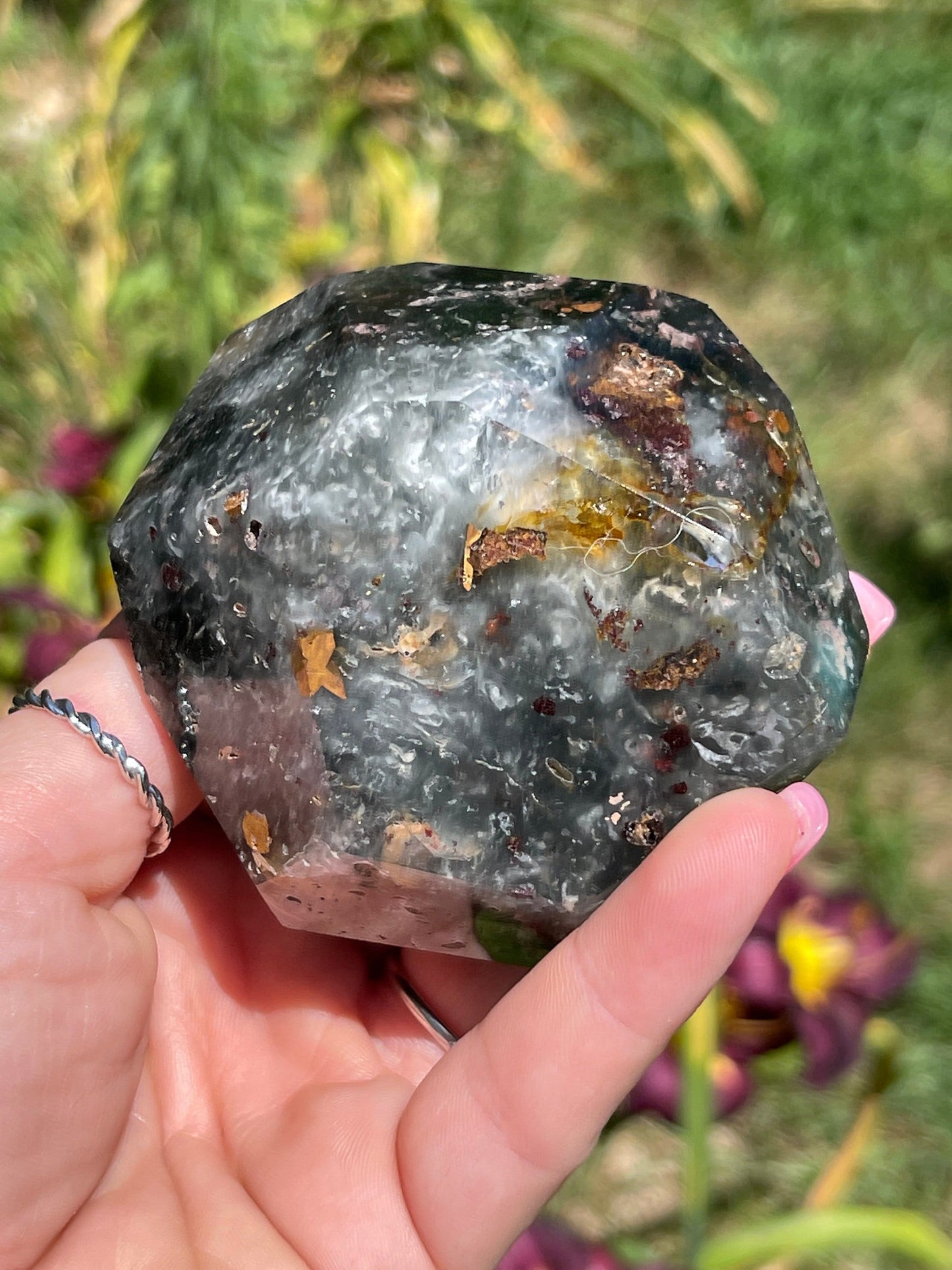 Large Garden Quartz (Lodolite) Freeform