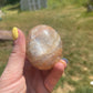 Peach Moonstone Palm Stone