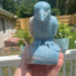 Trolleite Crystal Raven Carving: Meditation Stone, Animal Carving