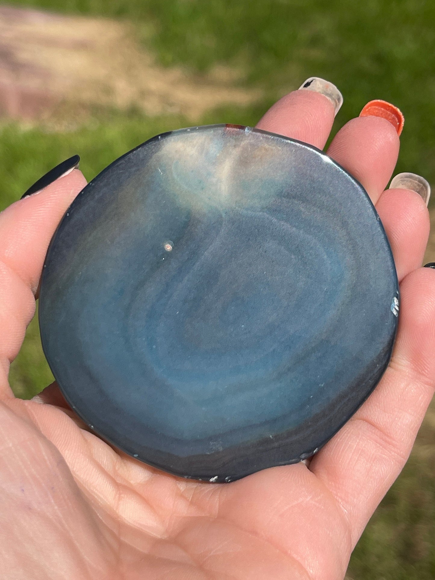 Halloween Bat Agate Coaster
