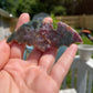 Ocean Jasper Bat Carving: Crystal Animal Figurine