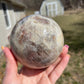 XL Sunstone Moonstone Sphere: Flashy Crystal Carving