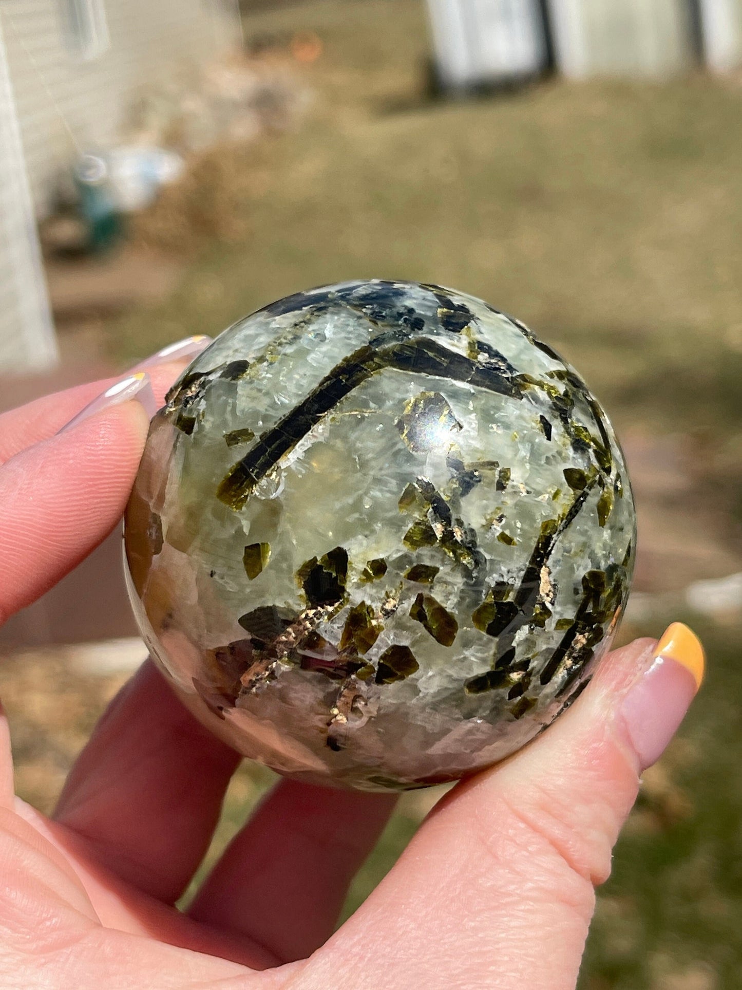 Prehnite Crystal Sphere