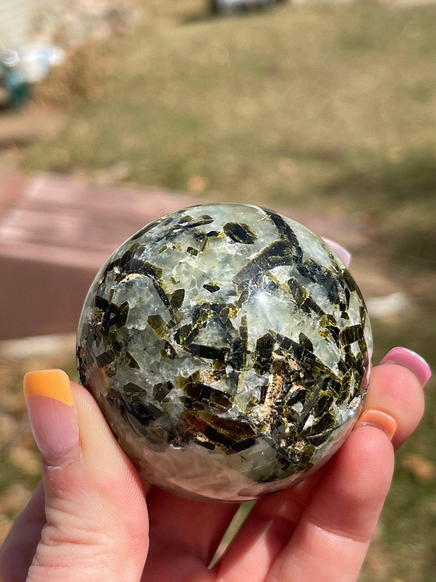 Prehnite Crystal Sphere