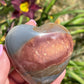 Polychrome Heart Palm Stone