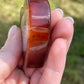 Carnelian Heart Heart Carving with Druzy