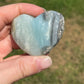 Caribbean Calcite Heart Palm Stone
