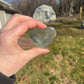 Mint Green Fluorite Crystal Heart Carving: Meditation Stone