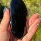 Black Rainbow Obsidian Palm Stone