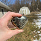 Pyrite Crystal Heart Carving: Abundance Manifestation Gift