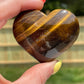 Tiger's Eye Heart Palm Stone