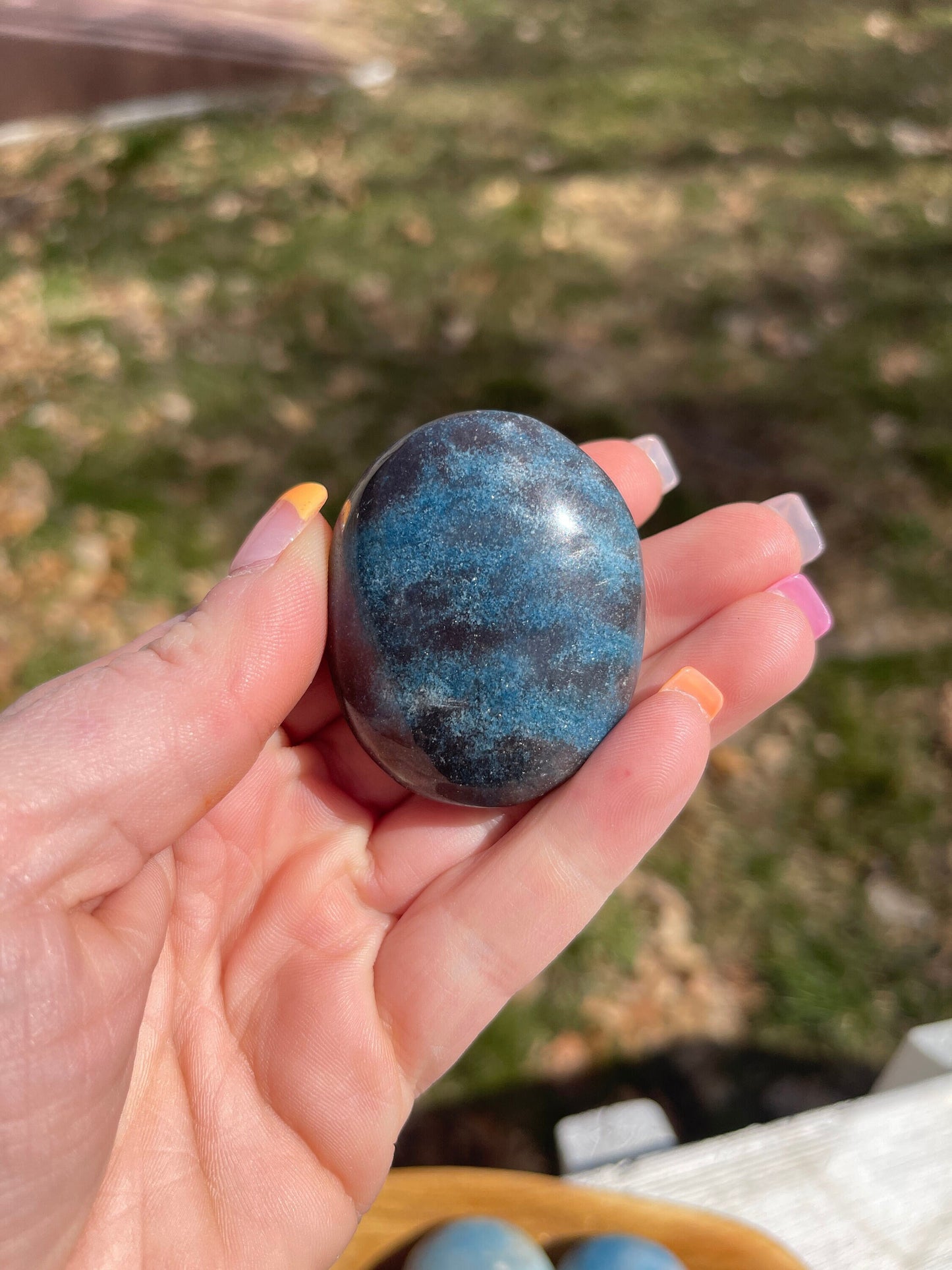 Trolleite Palm Stone: Crystal Carving, Meditation Stone