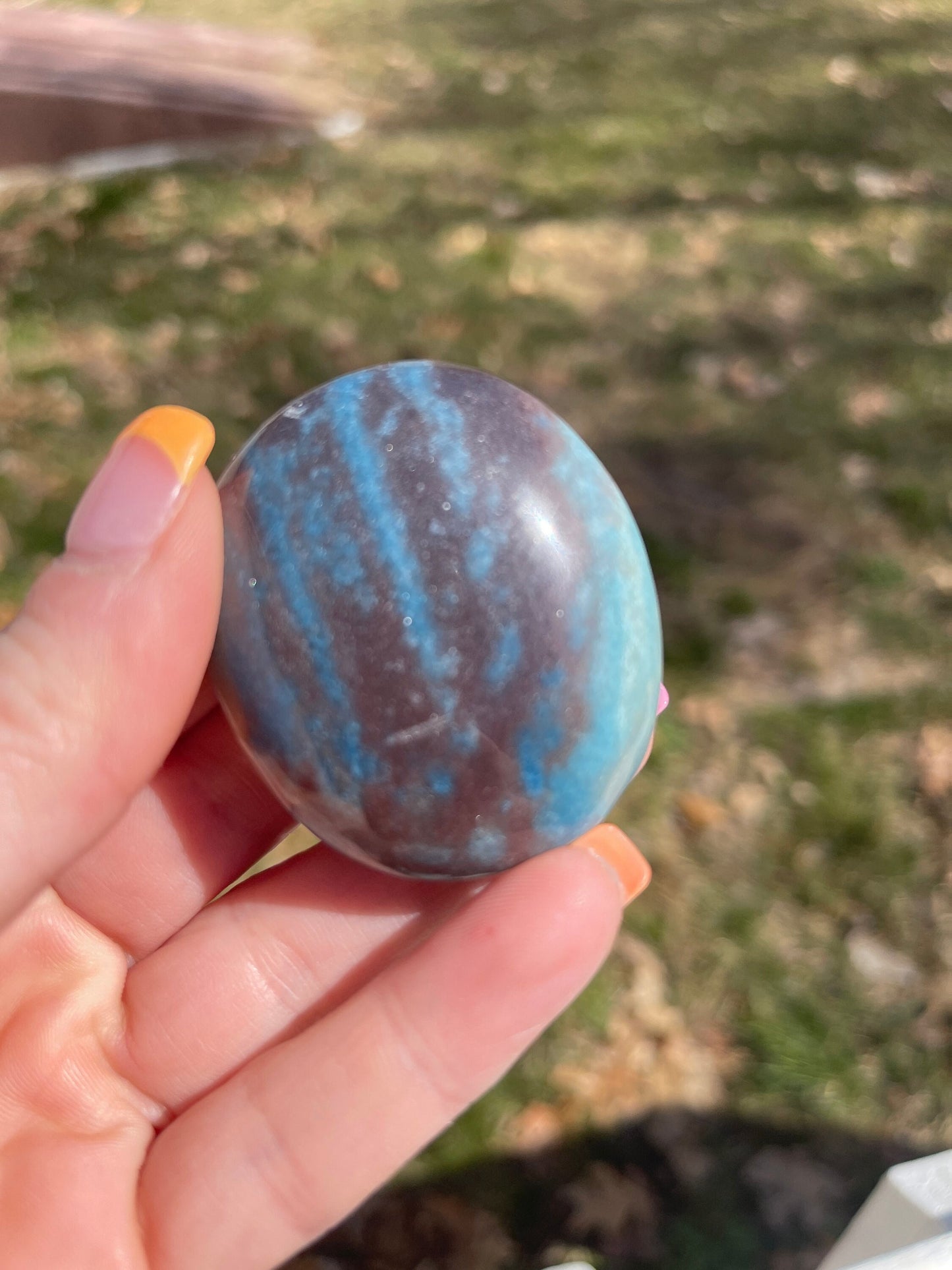 Trolleite Palm Stone: Crystal Carving, Meditation Stone