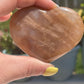 Peach Moonstone Heart Palm Stone