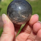 Silver sheen obsidian sphere