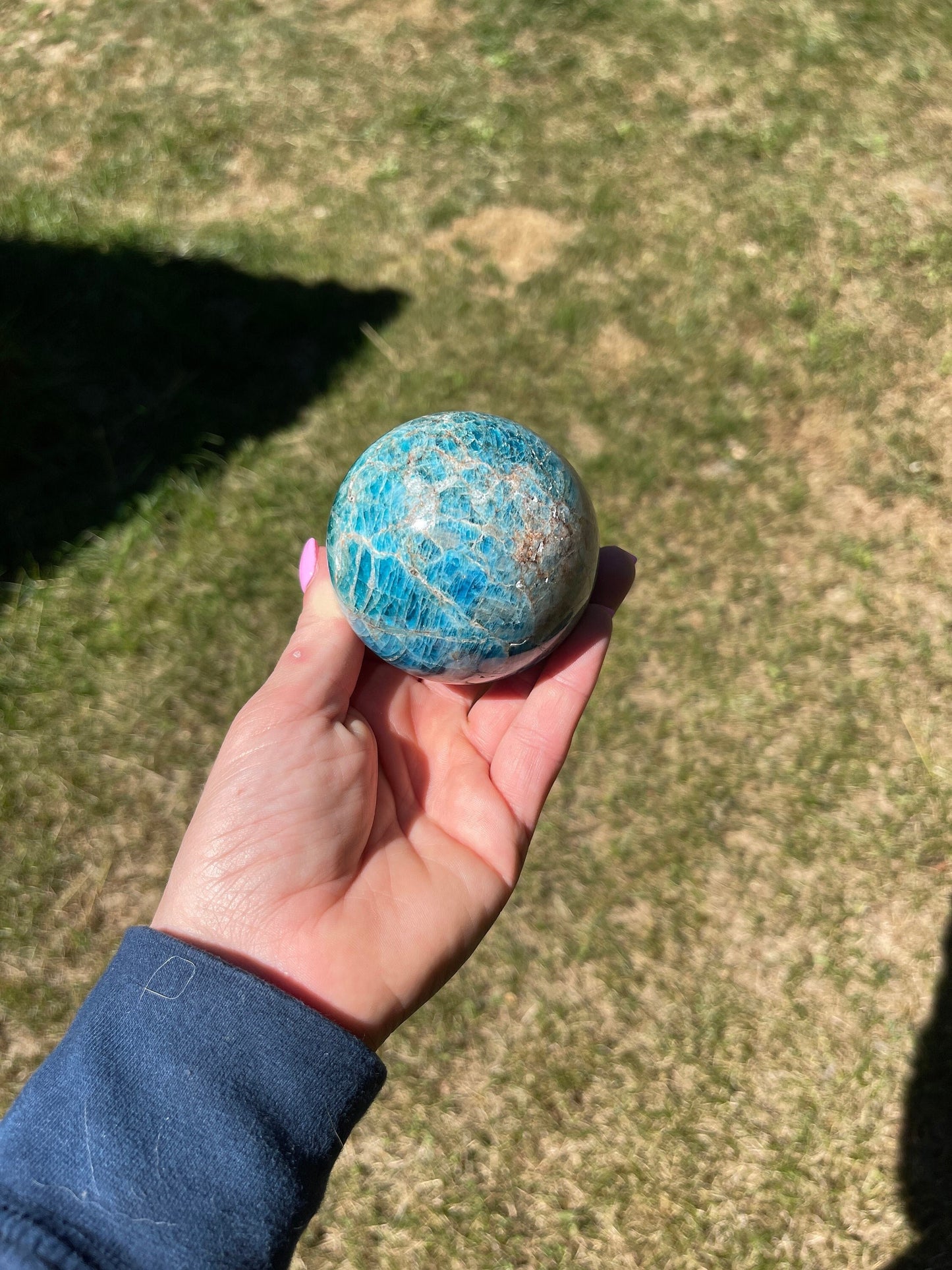 Blue Apatite Sphere