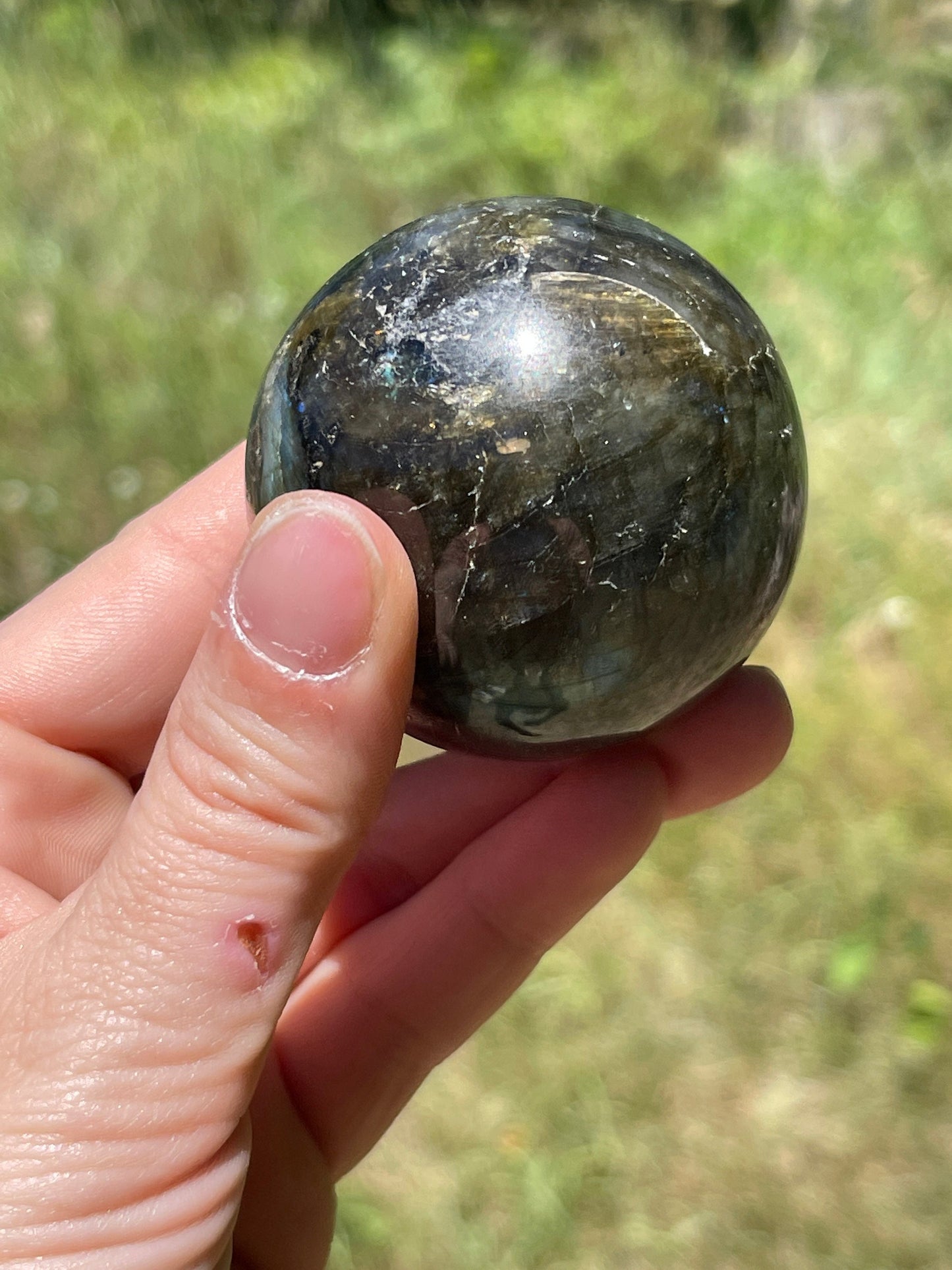 Flashy Labradorite Crystal Sphere