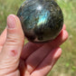 Flashy Labradorite Crystal Sphere