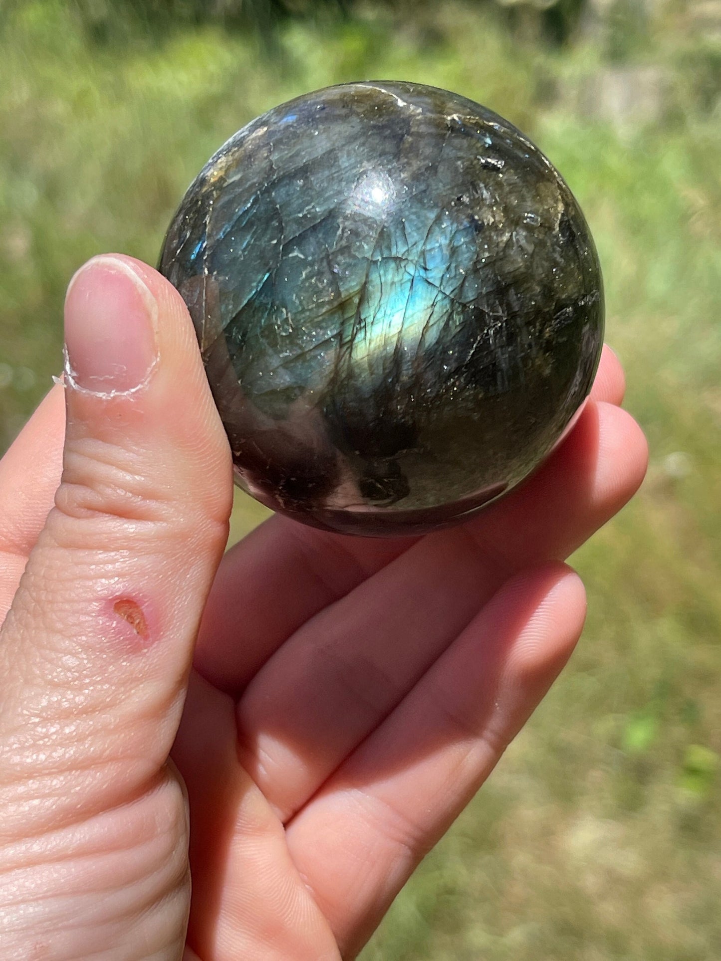 Flashy Labradorite Crystal Sphere