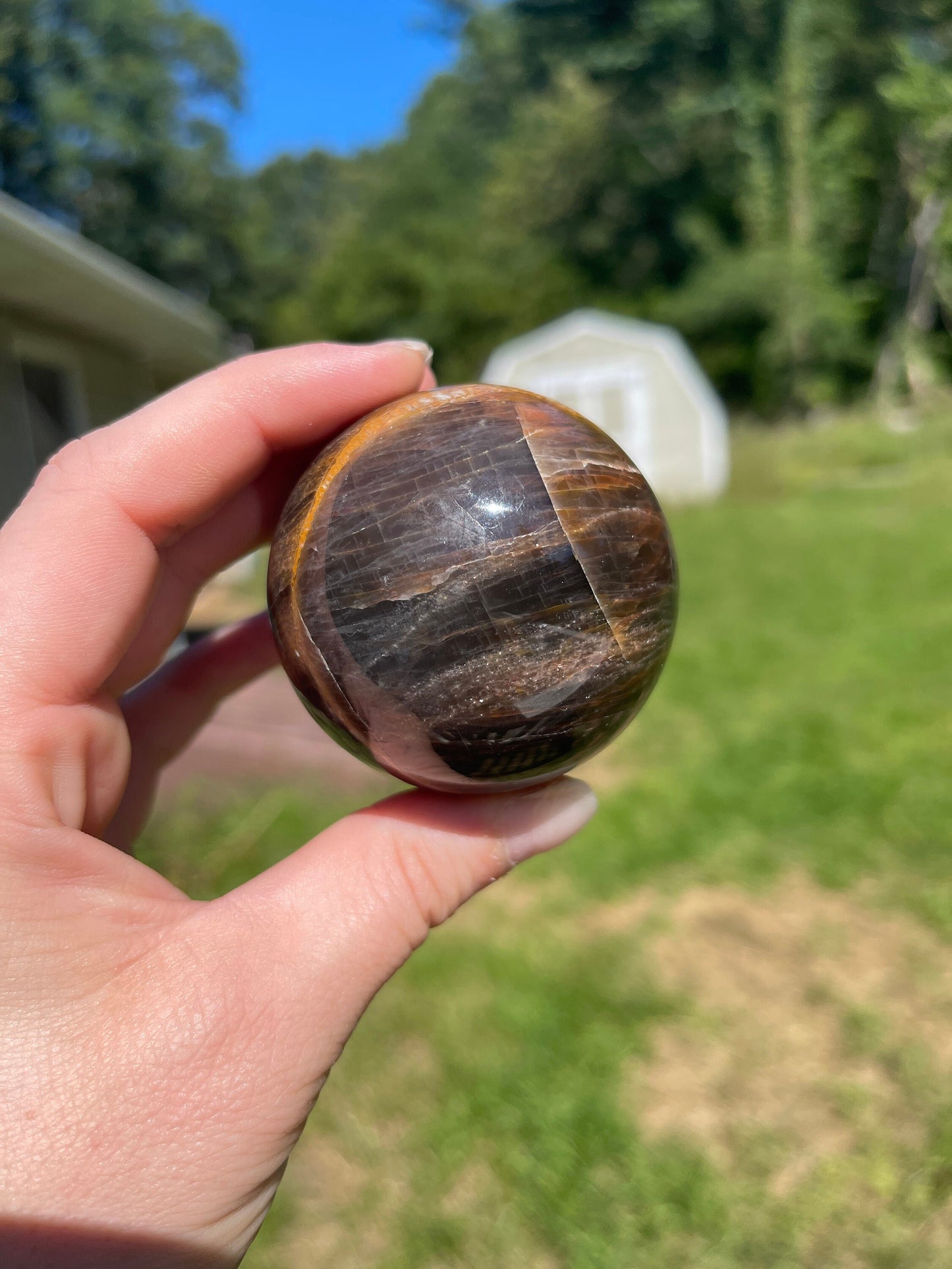 Black Moonstone Sphere