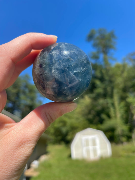 Blue and Green Fluorite Sphere
