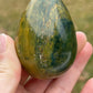 Ocean Jasper Crystal Egg: Meditation Stone Carving