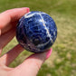 Sodalite Crystal Sphere: Meditation Stone, Third Eye Chakra