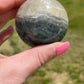 Blue Green Fluorite Crystal Sphere: Meditation Stone