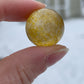 Rainbow Golden Rutile Mini Sphere: Crystal Carving, Meditation Stone