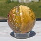 Ocean Jasper Crystal Sphere: Meditation Stone, Sea Jasper Carving