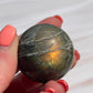 Small Labradorite Crystal Sphere: Pocket Meditation Stone